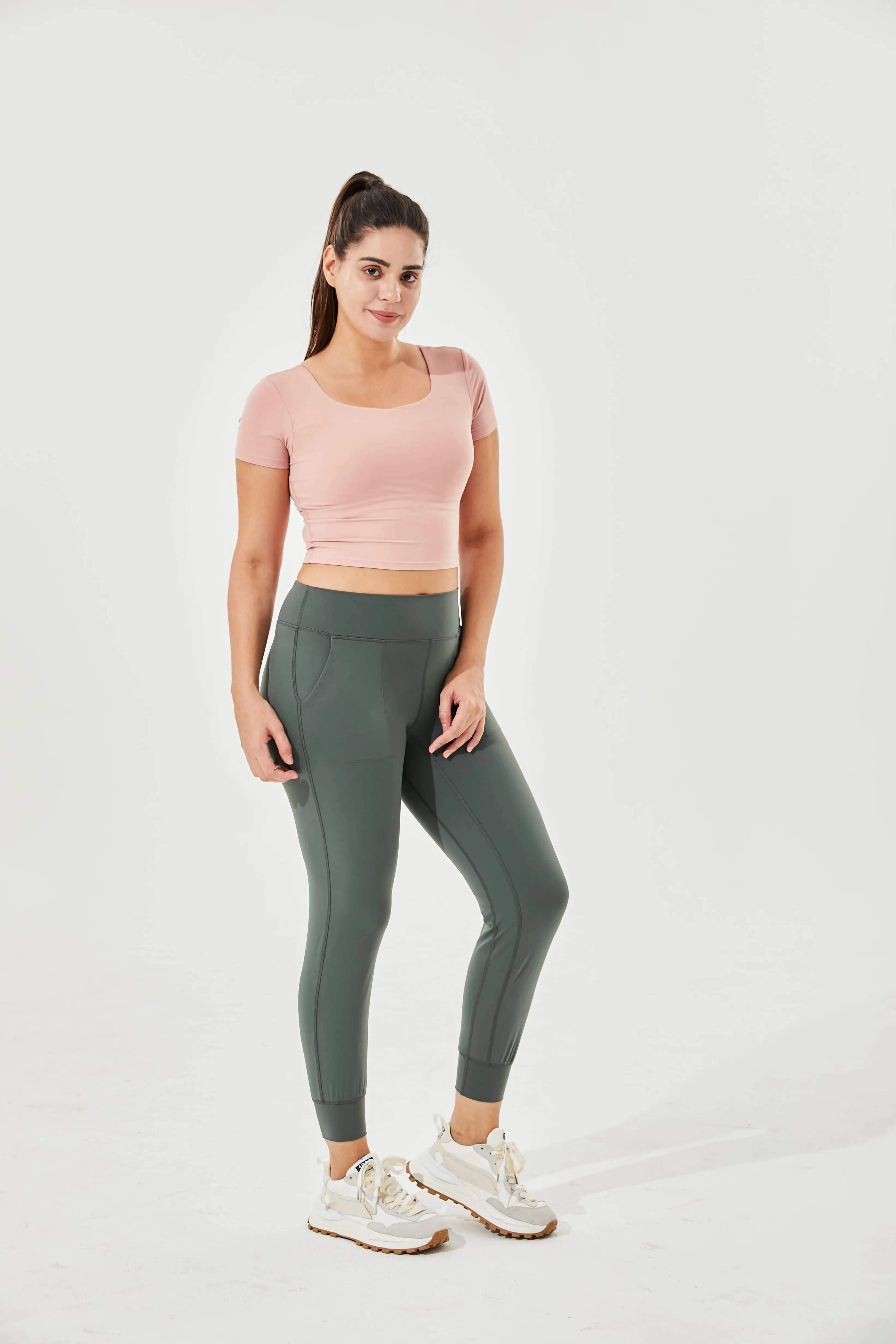 Tangs Display - High Waist Buttery Soft Wanderlust Joggers With Cuffs