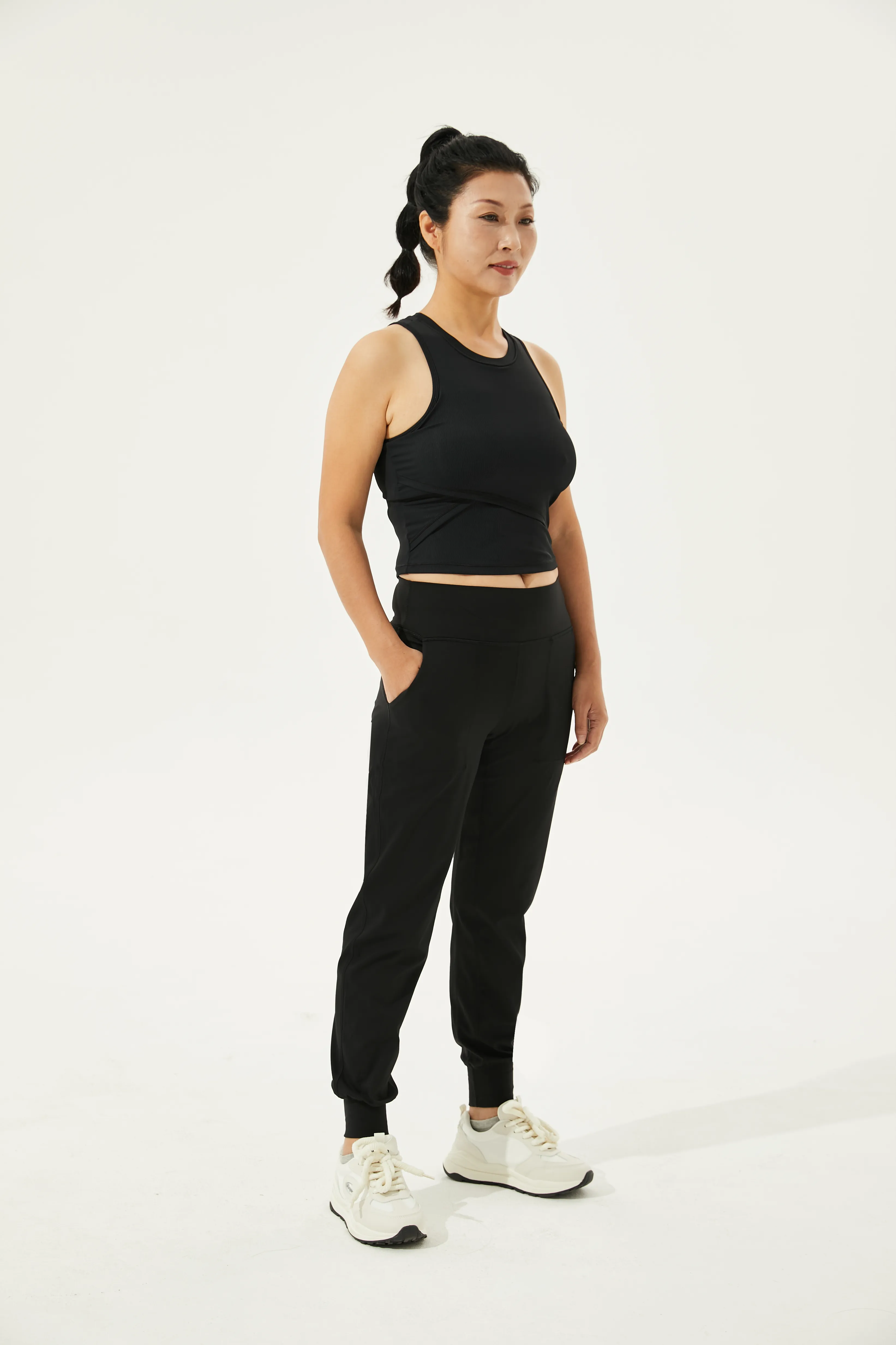 Tangs Display - High Waist Buttery Soft Wanderlust Joggers With Cuffs