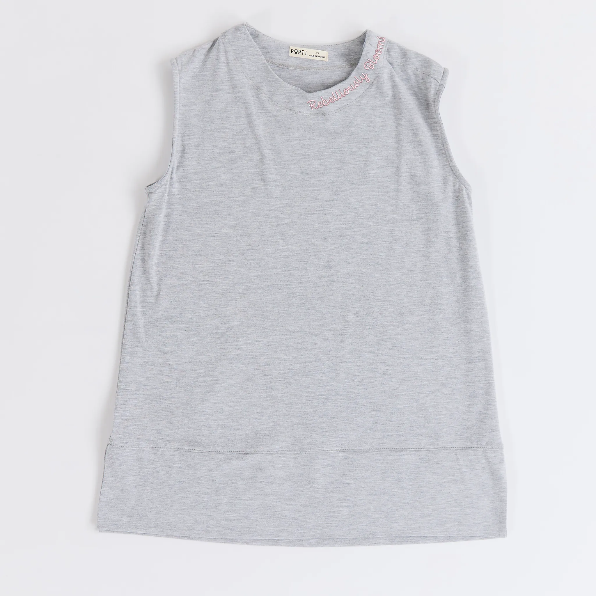 The Bloom Club Gray Port Access Tank Top