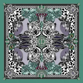 The Jewel & Jaguar Silk Scarf | 90x90cm [Preorder]