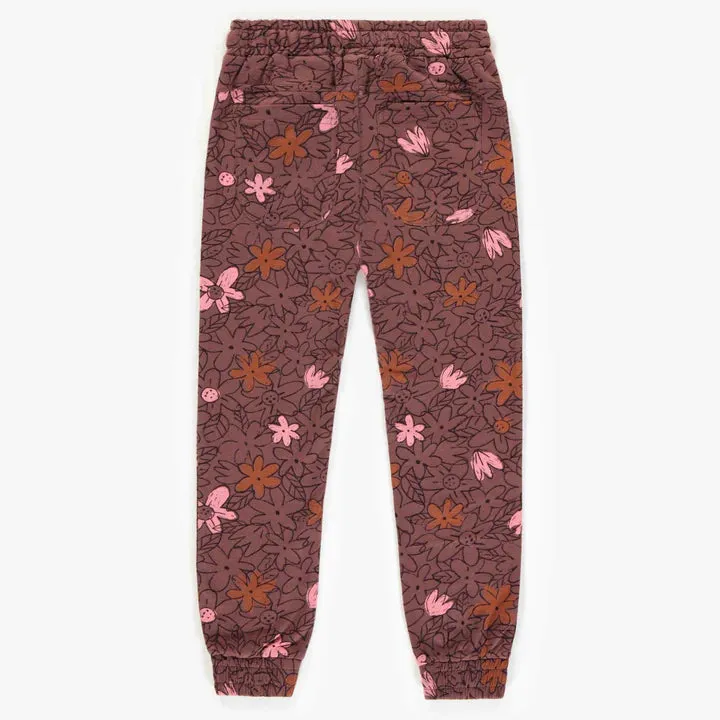 The Lule Floral Joggers - Brown - KIDS