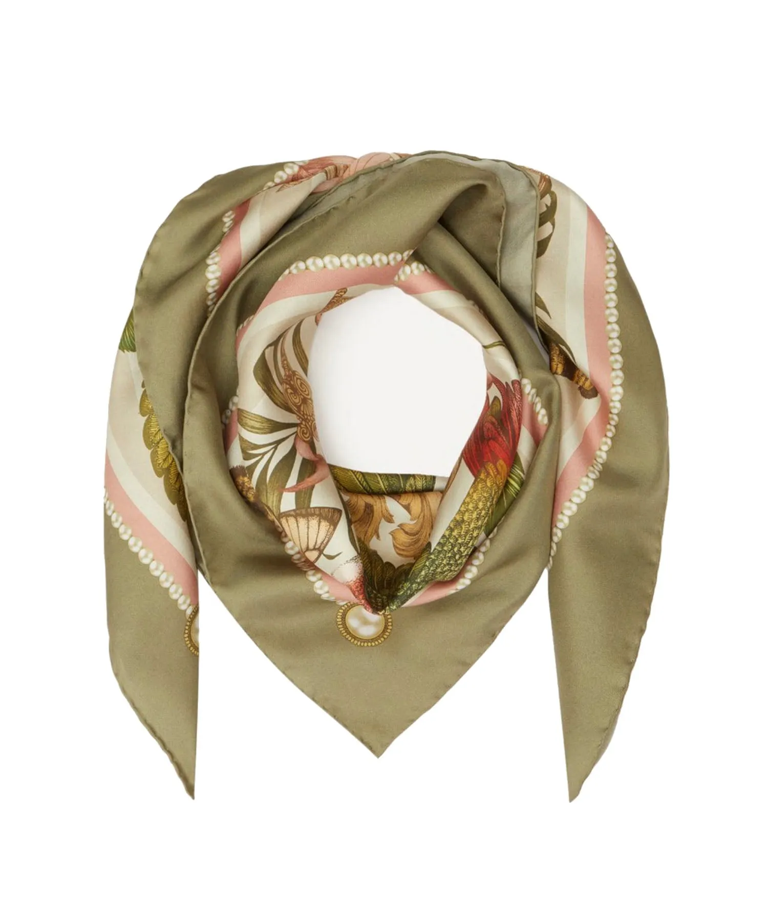 The Nautilus & Hummingbird Silk Scarf | 65x65cm [Preorder]