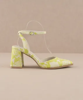 The Princess | Lime Pointed Toe Heel with Ankle Strap