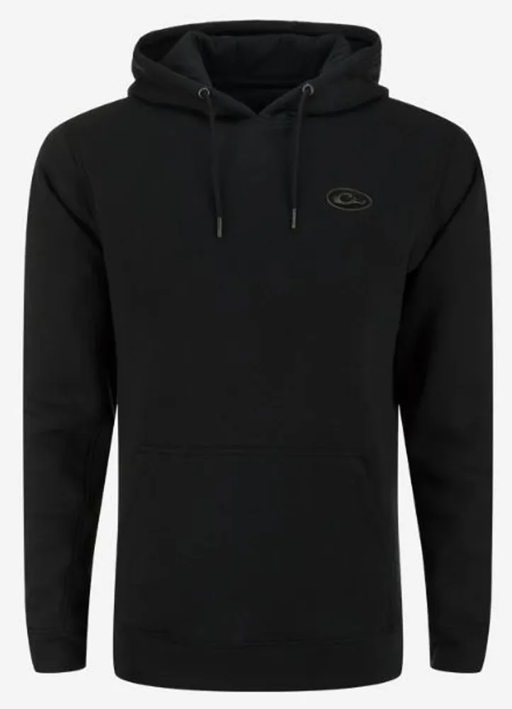 The Three End Solid Hoodie in Caviar Black by Drake