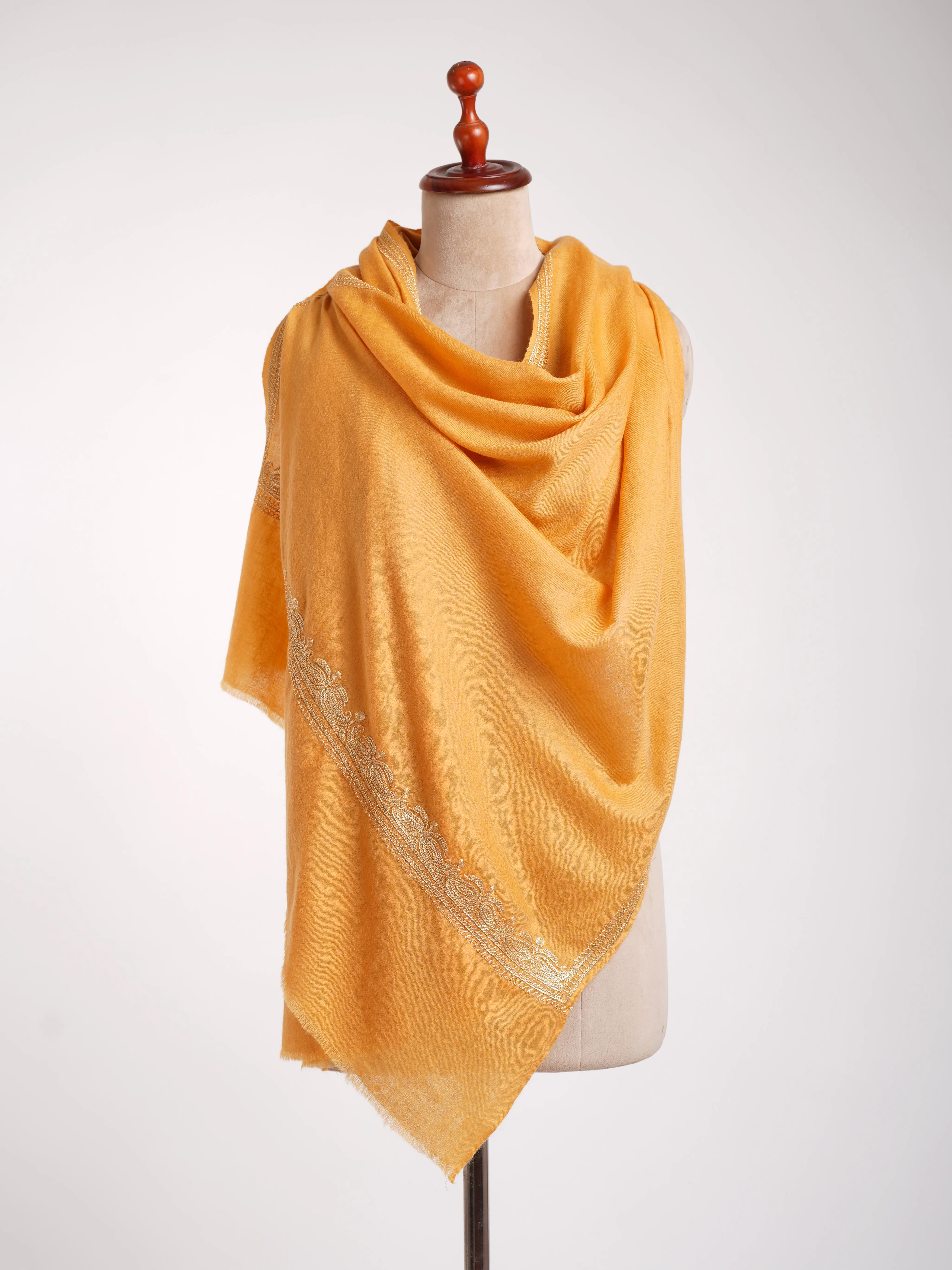 Tilla Embroidered Indian Cashmere Scarf