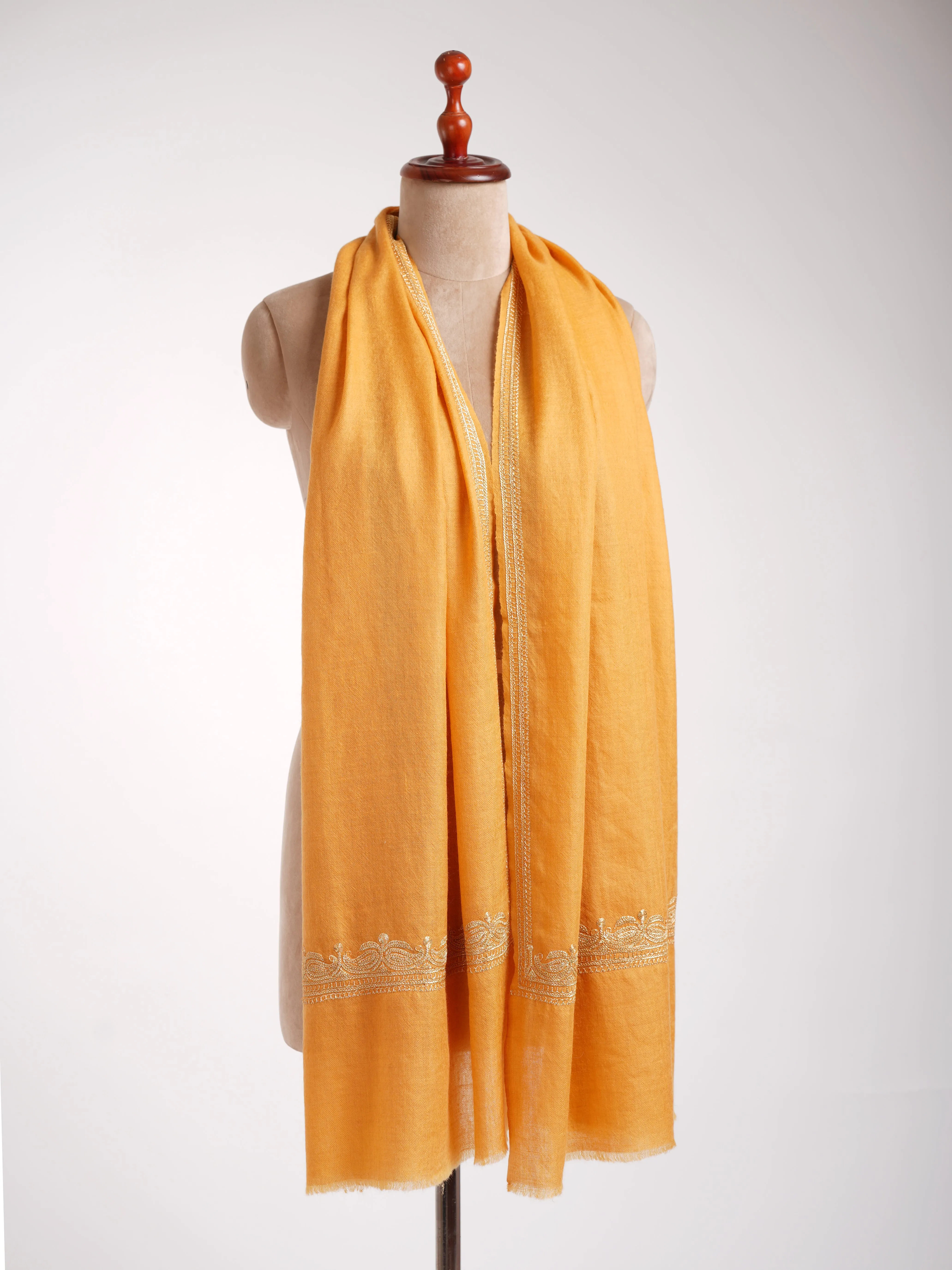 Tilla Embroidered Indian Cashmere Scarf