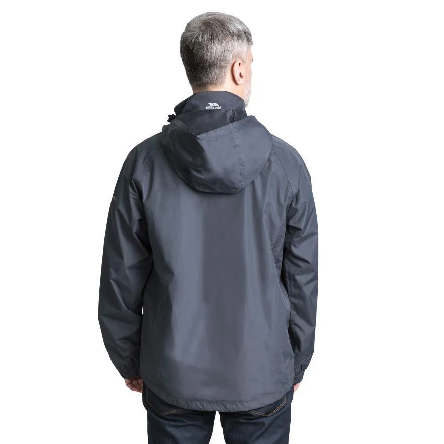 Trespass Mens Nabro II Waterproof Jacket Hooded Weatherproof Rain Coat