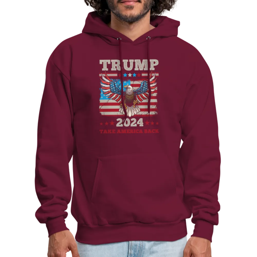 Trump 2024 Take America Back (Flag & Eagle) Hoodie