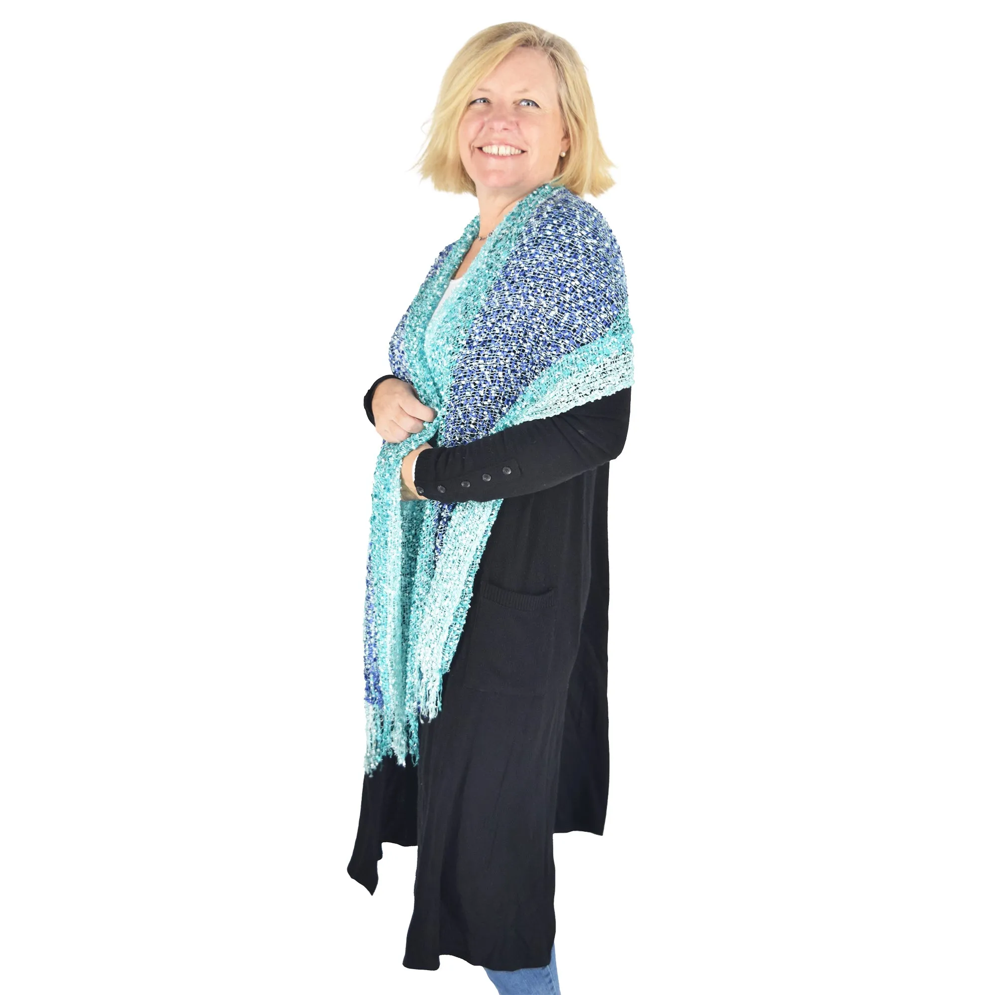 Turquoise Shimmer Scarf