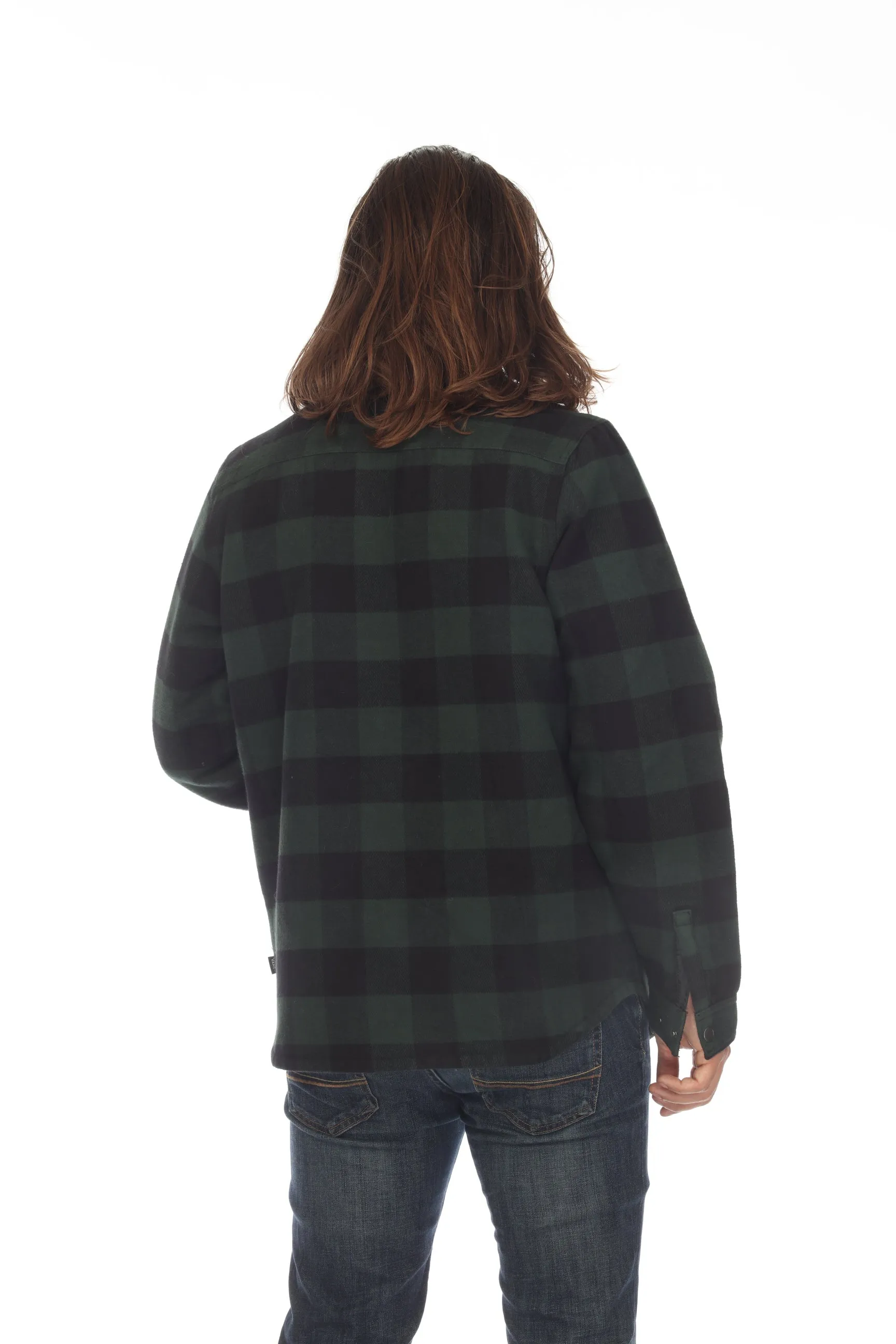 VANS Green/Black Plaid Armstrong Reversible Flannel Chore Coat Jacket VN0A5KLOHNB