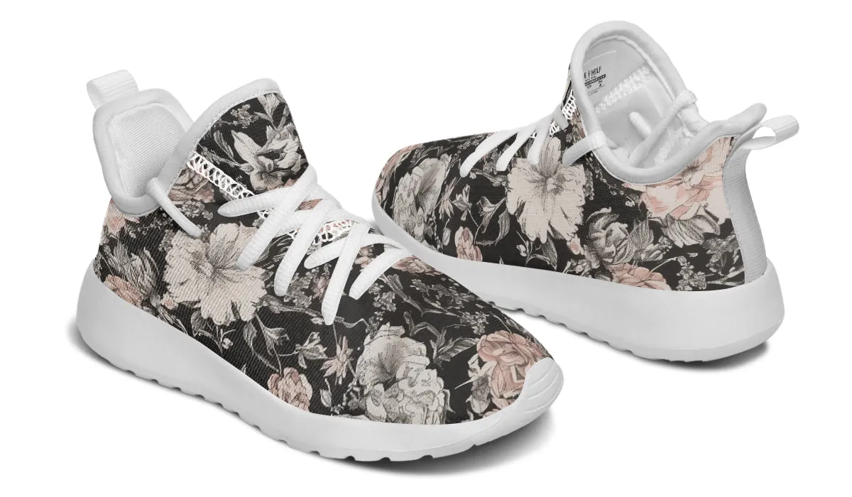 Vintage Peonies Kids Sneakers - Lightweight Breathable Kids Sneakers with Durable Soles