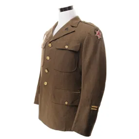 VINTAGE US ARMY UNIFORM WOOL DRESS JACKET  PATCH 1940S WW2 SIZE 40S