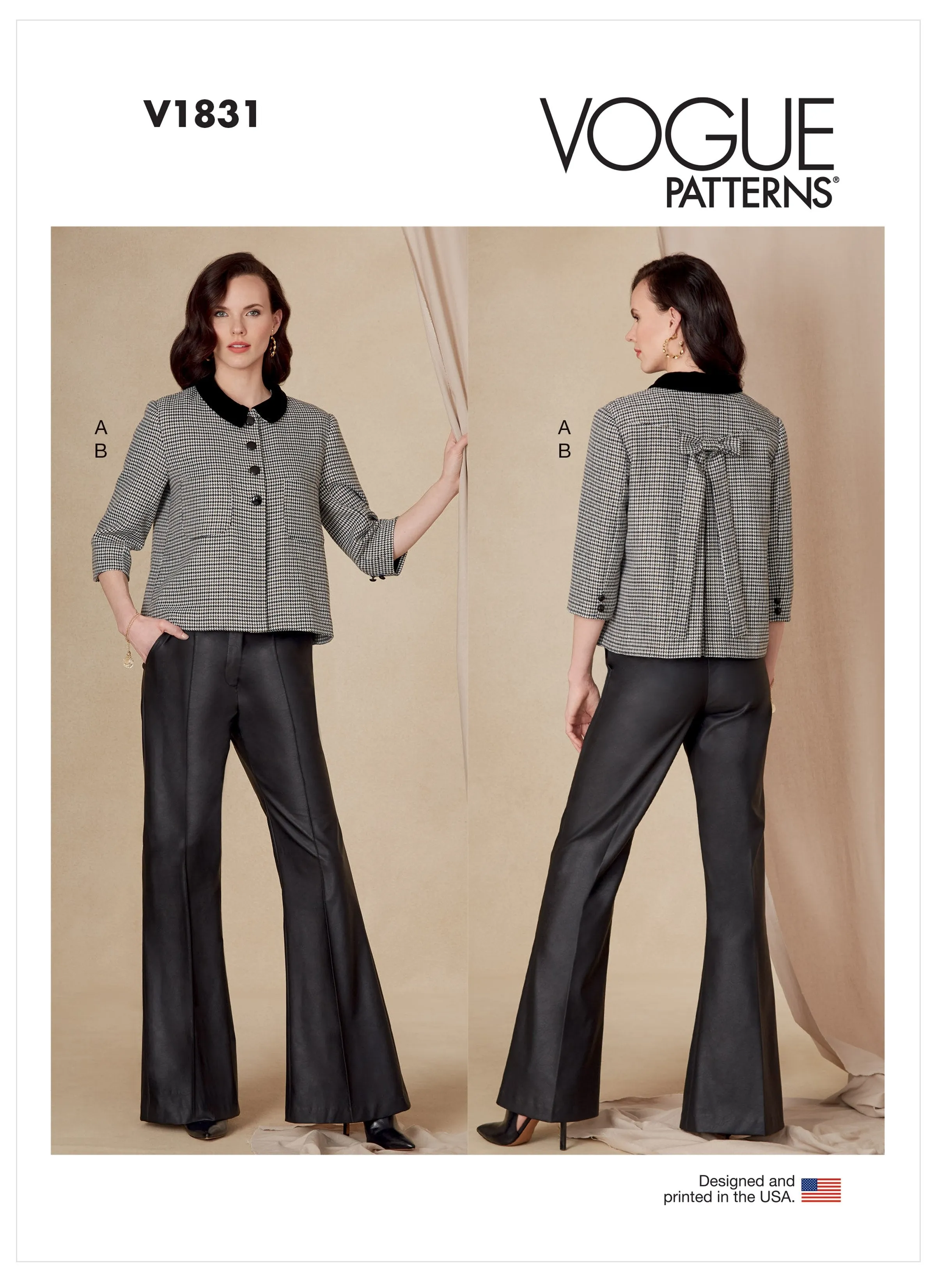 Vogue Sewing pattern 1831 Misses' / Petite Jacket and Trousers