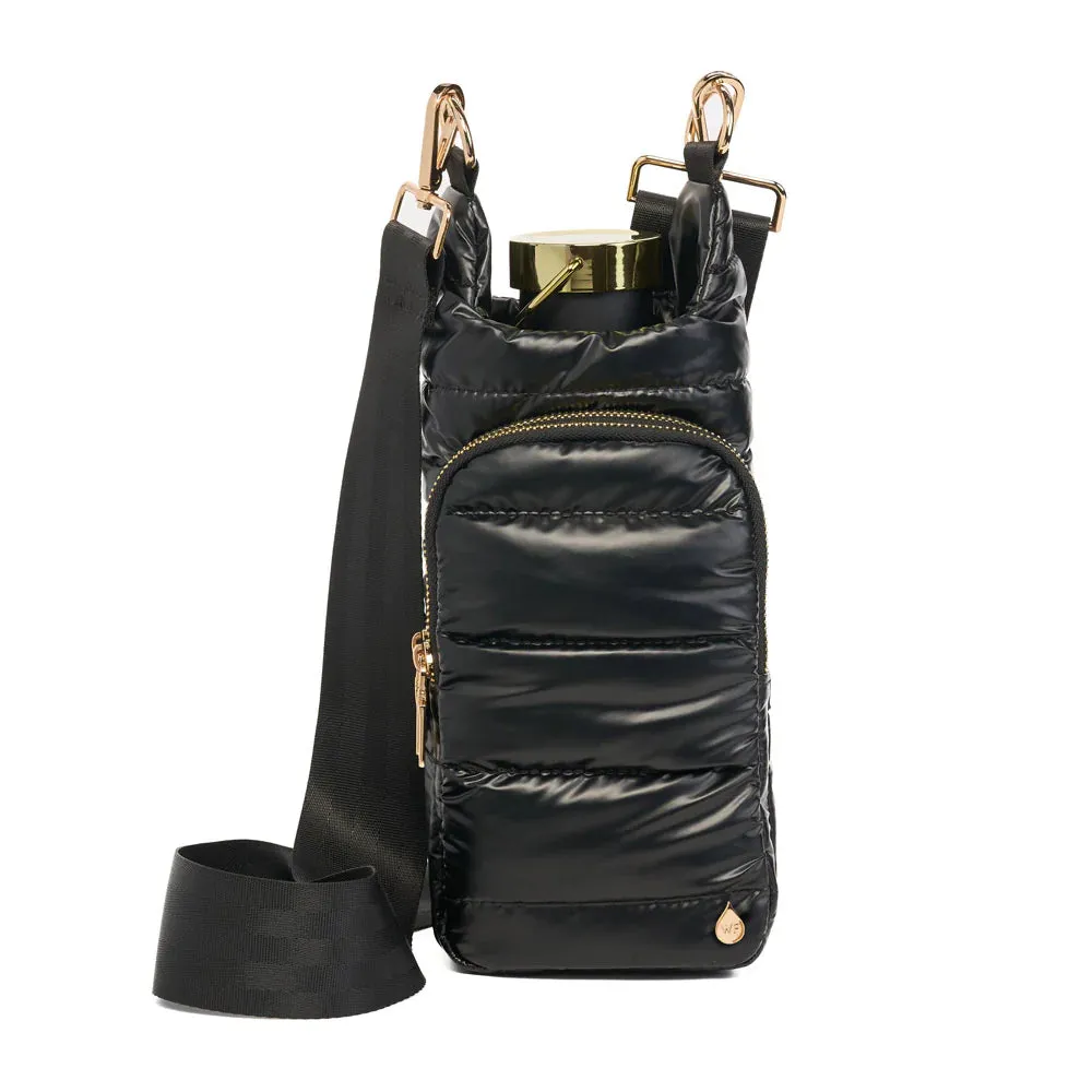 WanderFull Black Shiny HydroBag® with Gold Hardware