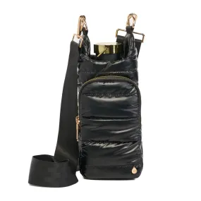 WanderFull Black Shiny HydroBag® with Gold Hardware