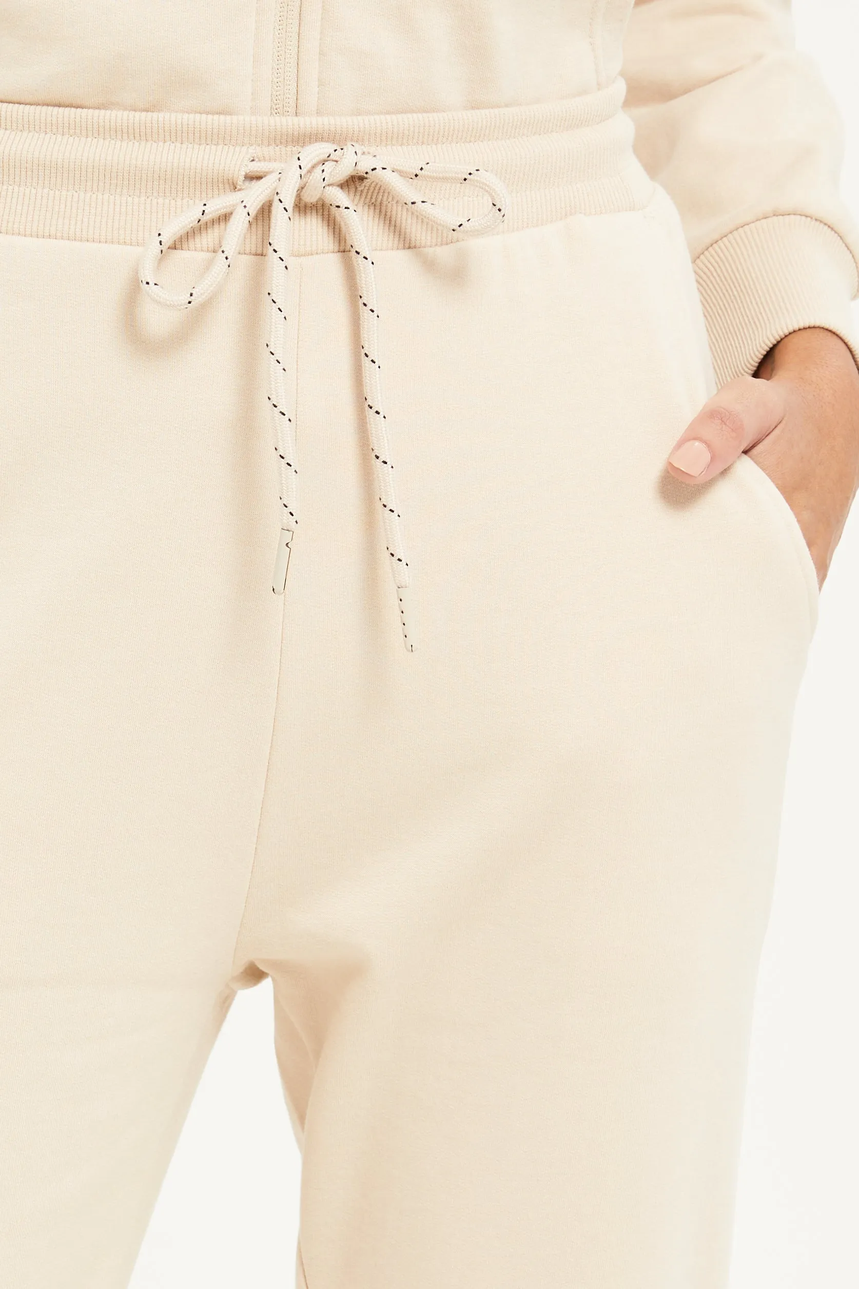 Women Beige Plain Joggers