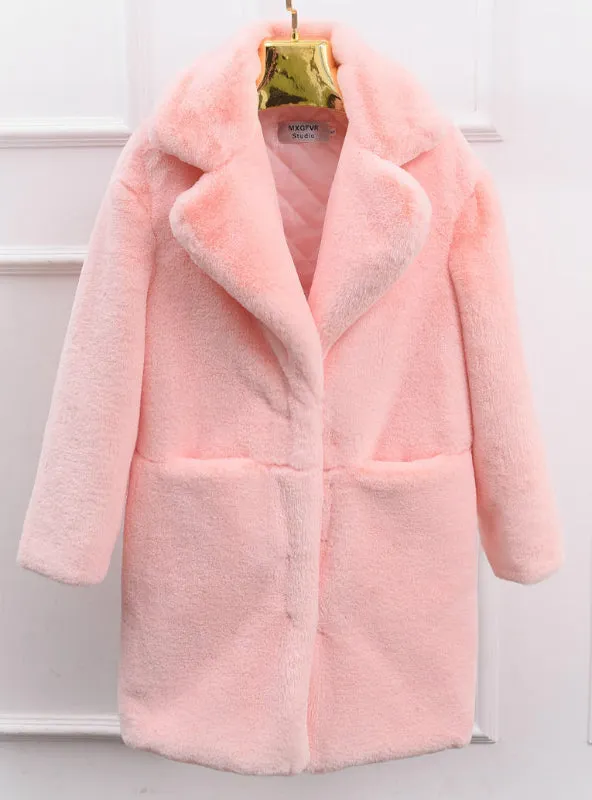 Women Fur Coat Imitation Lambs Wool Winter Coat