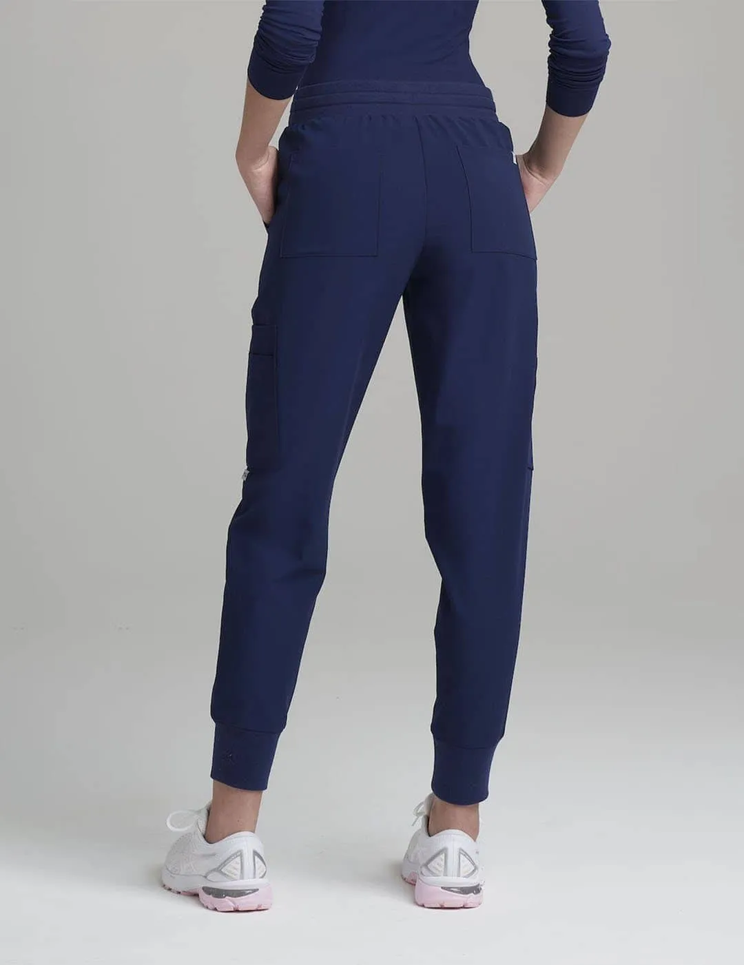 Womens 12-Pocket Scrub Jogger Pants - Navy