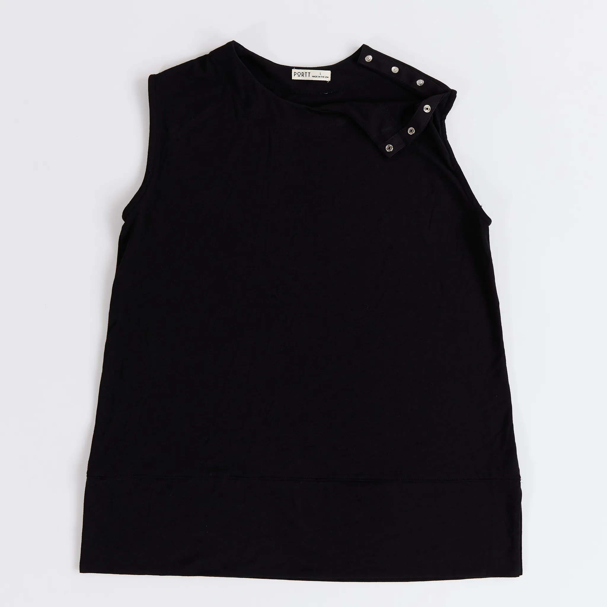 Women’s Black Chemotherapy Tank Top with Custom Embroidery