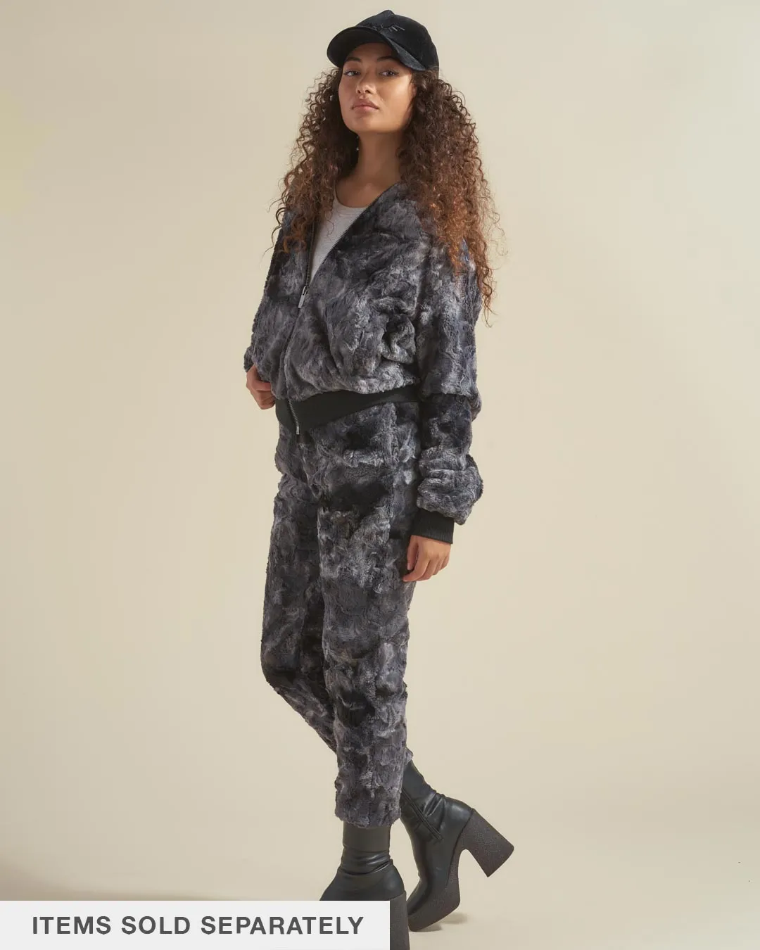 Women's Blue Faux Fur Jacket | Shark