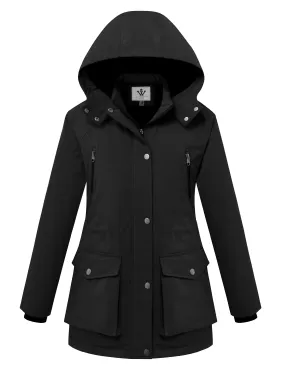 Women's Waterproof Winter Coats Warm Thicken Puffer Jackets with Detachable Hood