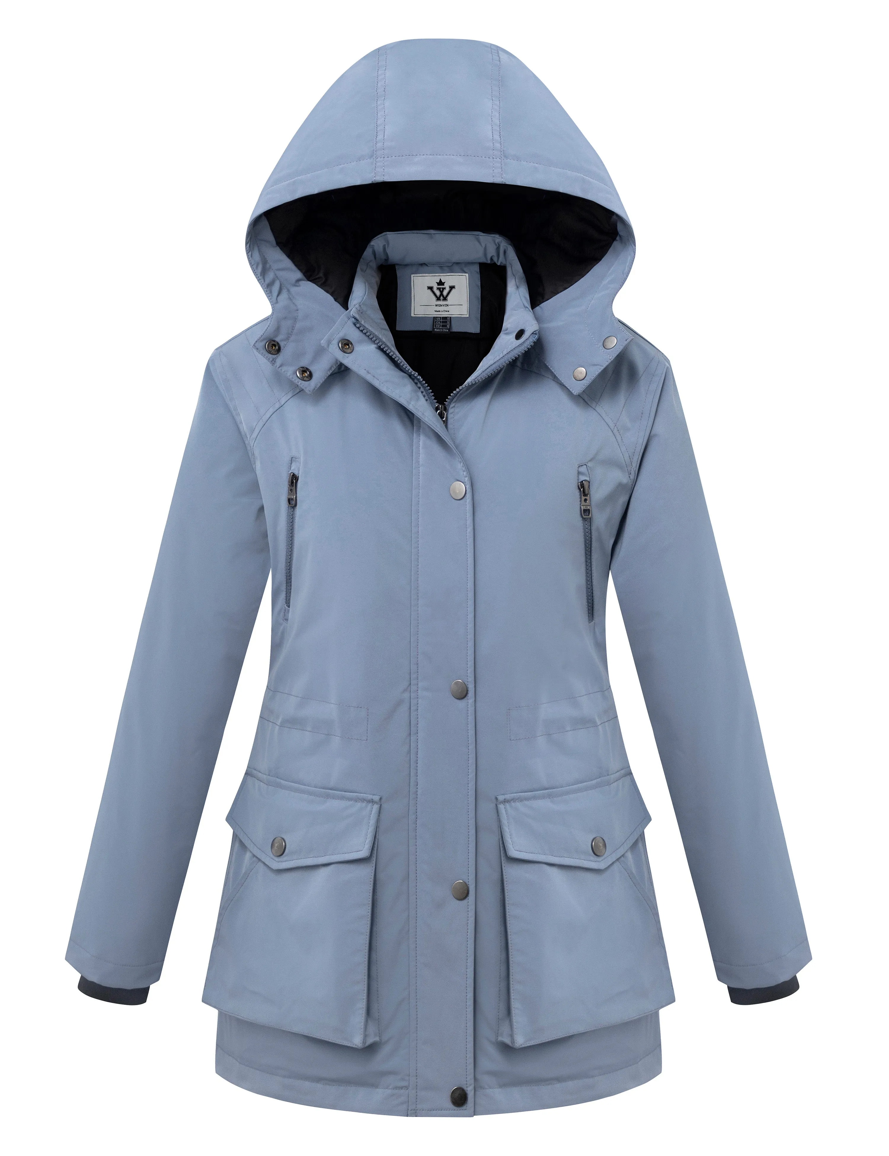 Women's Waterproof Winter Coats Warm Thicken Puffer Jackets with Detachable Hood