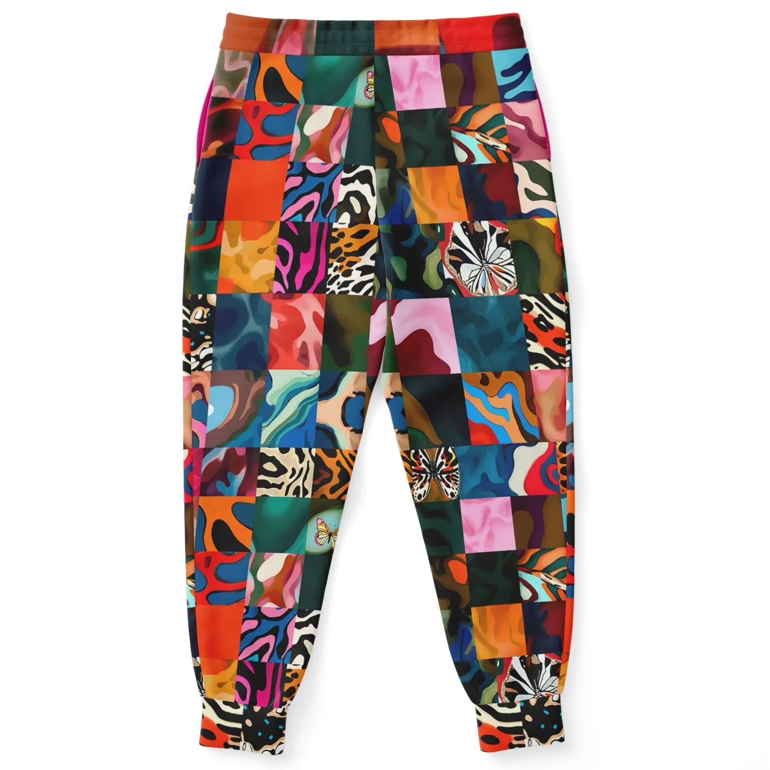 Wowzer Zowzer Animal Print Patchwork Eco-Poly Unisex Joggers