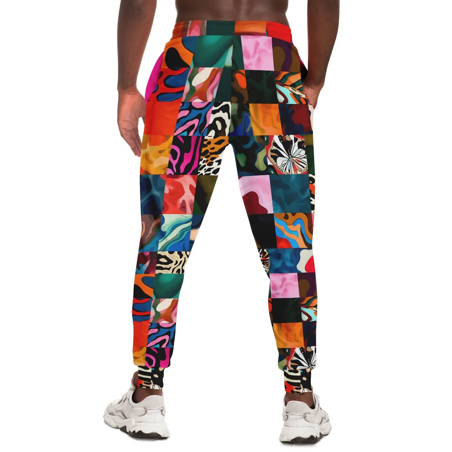 Wowzer Zowzer Animal Print Patchwork Eco-Poly Unisex Joggers