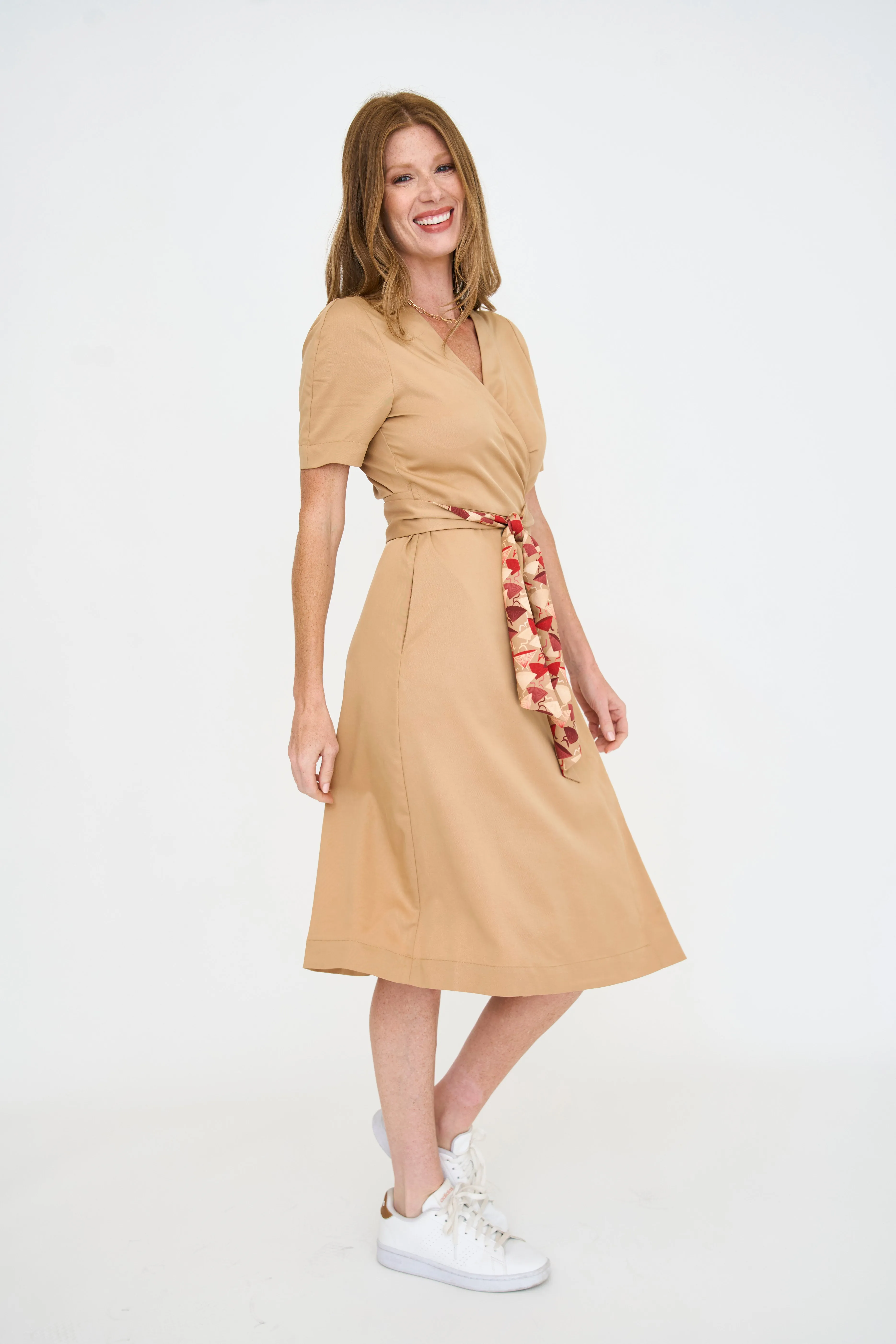 Wrap Me Up Dress - Desert Tan (XS - 2XL)