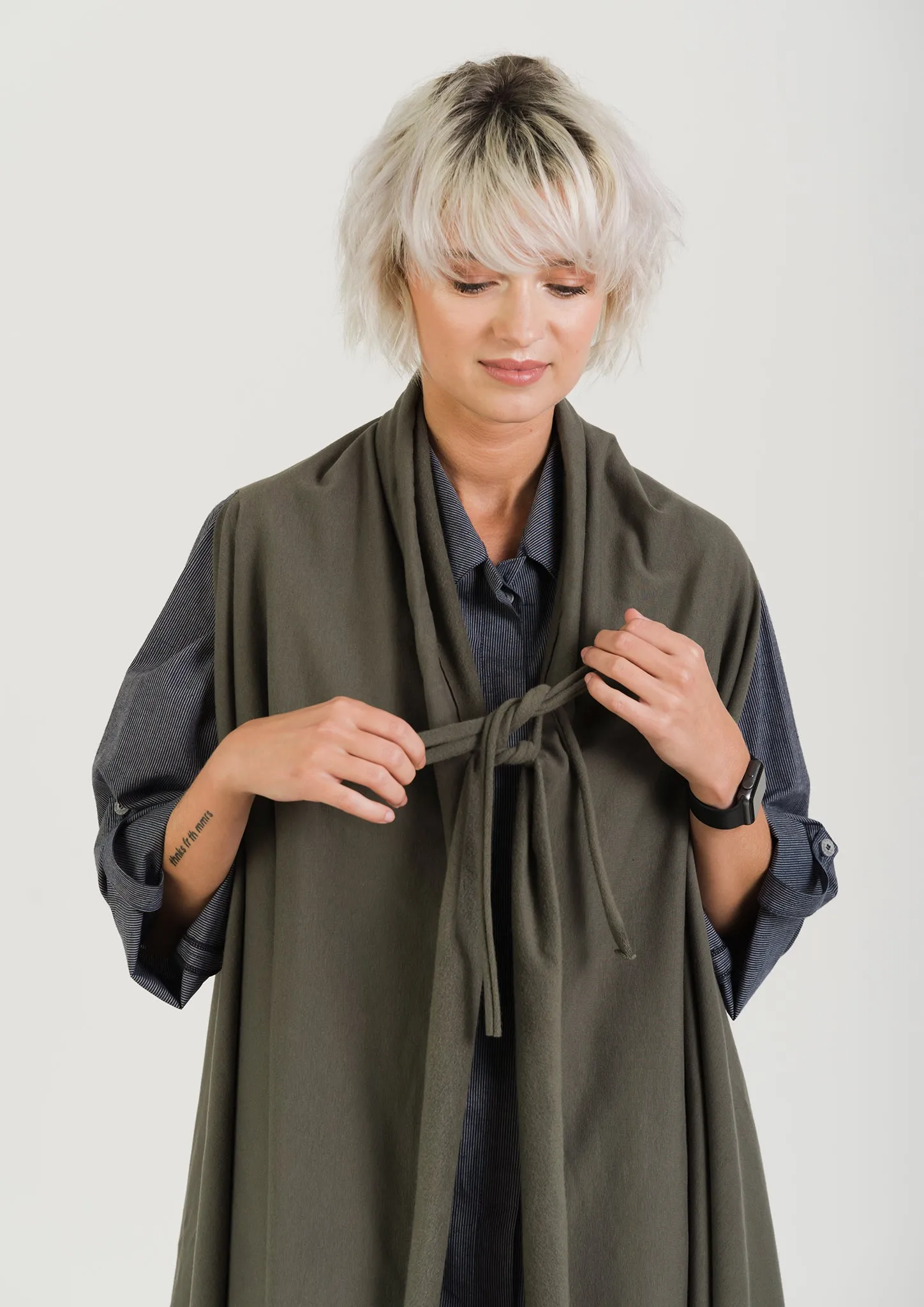 Wrap SEIS OPEN RI   Hemp SHIRT DRESS