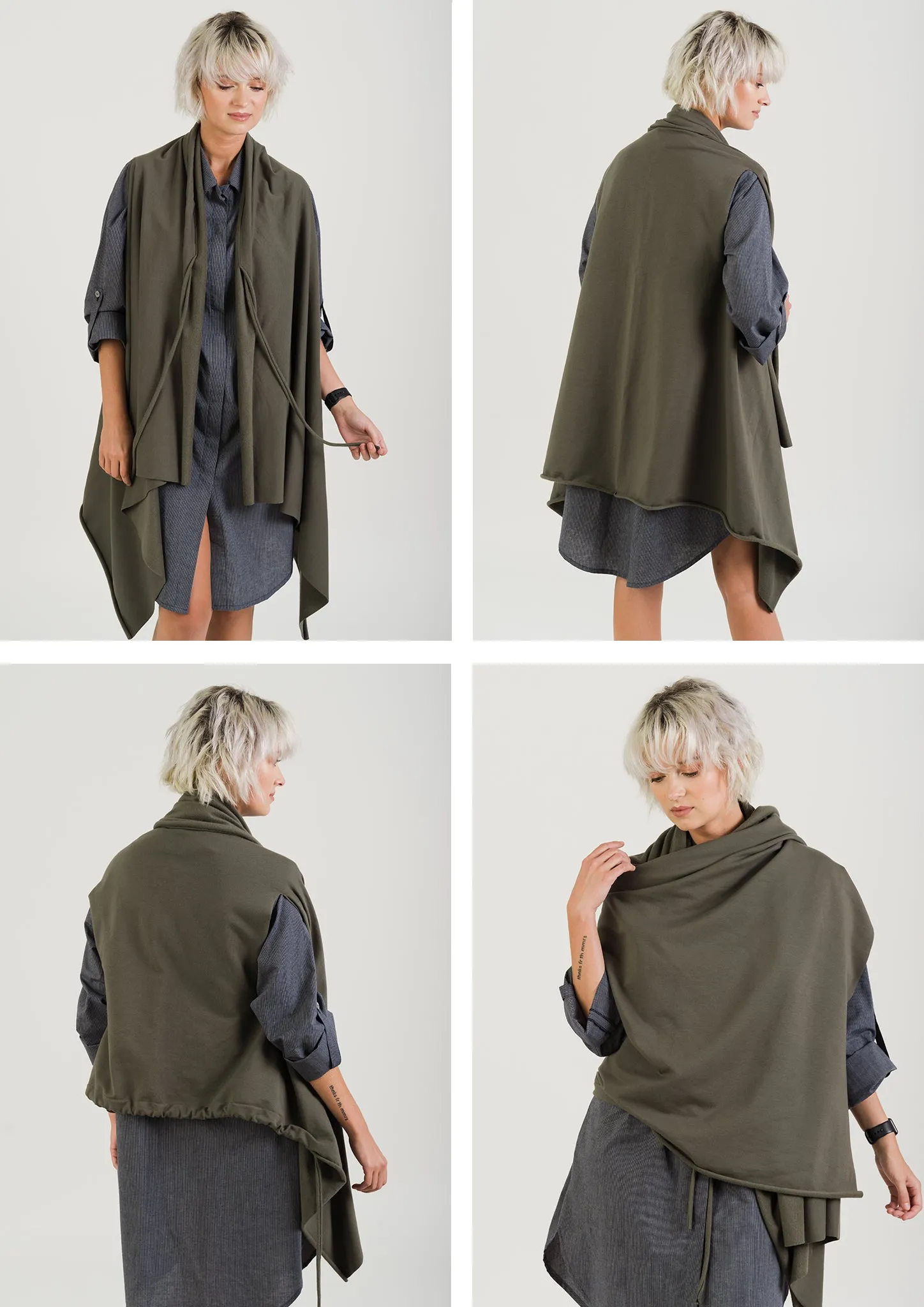 Wrap SEIS OPEN RI   Hemp SHIRT DRESS