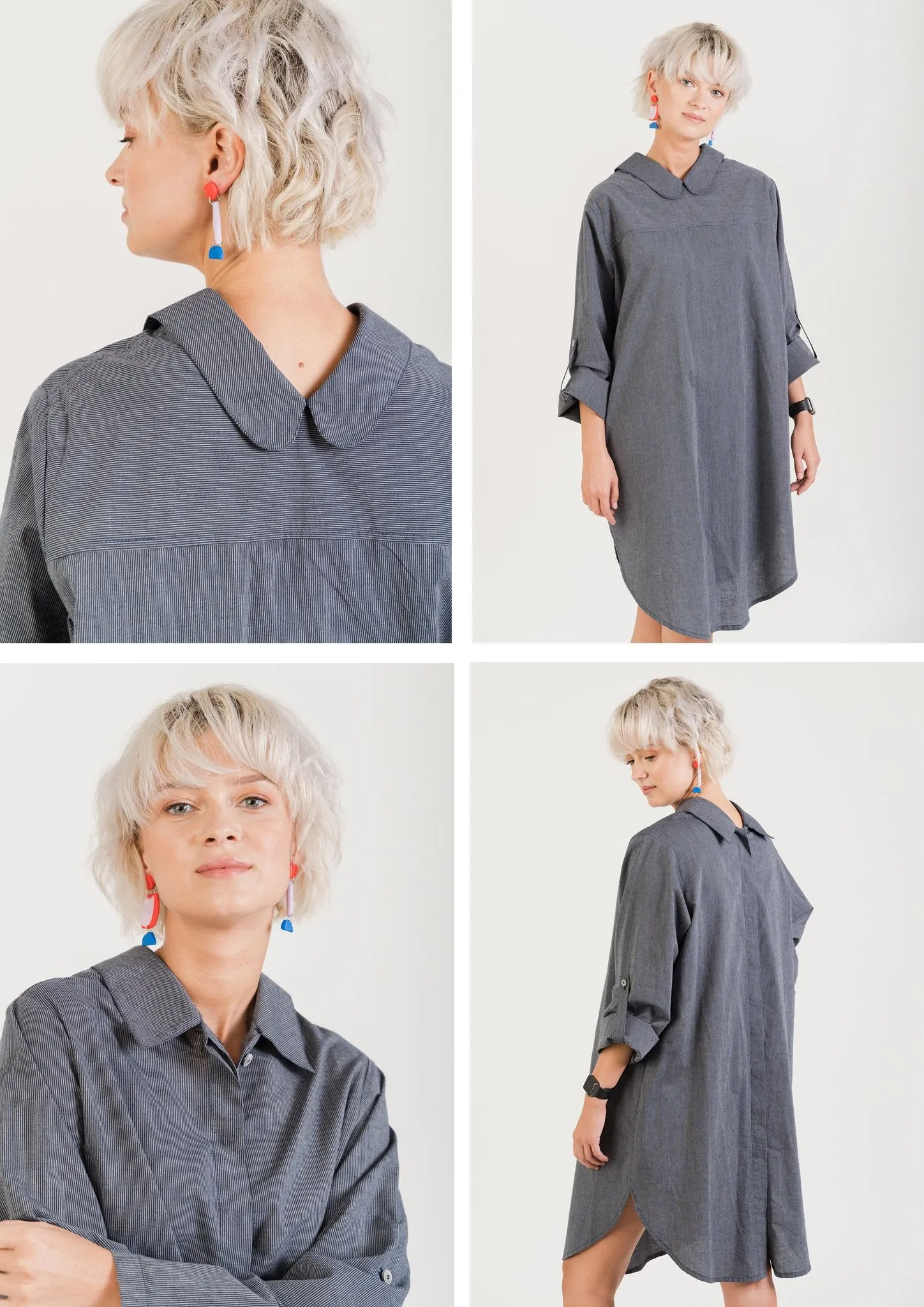 Wrap SEIS OPEN RI   Hemp SHIRT DRESS