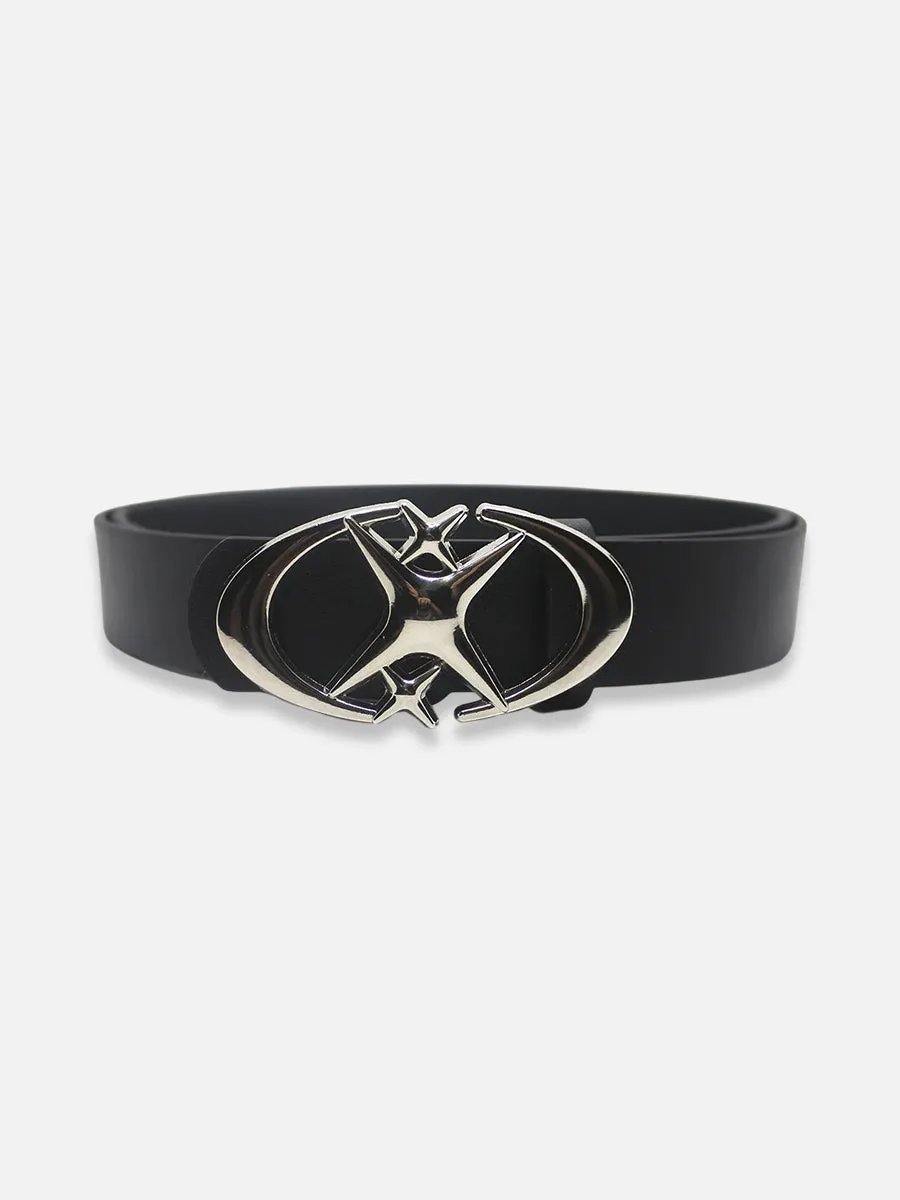 Y2K Star Leather Belt