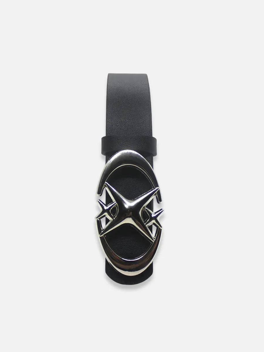 Y2K Star Leather Belt